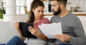 couple working on their finance