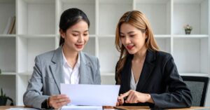 Debt settlement lawyer explaining debt relief options to client